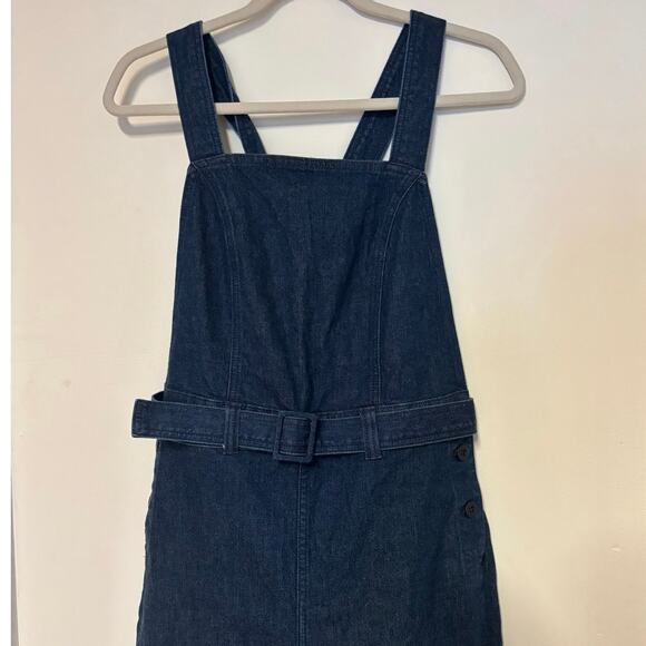 NWT Madewell Denim Cross-Back Jumpsuit in Cason Wash Size 8 - Picture 5 of 9